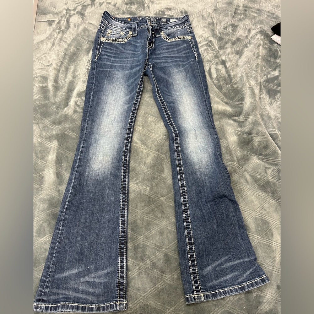 Dark Wash Miss Me Bootcut Jeans Size 26/31